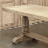 Antique Country French Stripped Oak Trestle Table