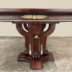 Antique French Empire Mahogany Double Pedestal Dining ~ Conference Table