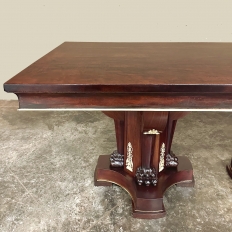 Antique French Empire Mahogany Double Pedestal Dining ~ Conference Table