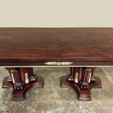 Antique French Empire Mahogany Double Pedestal Dining ~ Conference Table