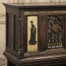 19th Century Italian Gothic Walnut Raised Buffet with Painted Panels