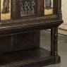 19th Century Italian Gothic Walnut Raised Buffet with Painted Panels