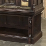 19th Century Italian Gothic Walnut Raised Buffet with Painted Panels