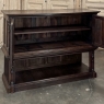 19th Century Italian Gothic Walnut Raised Buffet with Painted Panels