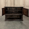 19th Century Italian Gothic Walnut Raised Buffet with Painted Panels