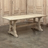 Rustic Antique Trestle Table ~ Dining Table in Stripped Oak