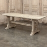 Rustic Antique Trestle Table ~ Dining Table in Stripped Oak