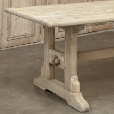 Rustic Antique Trestle Table ~ Dining Table in Stripped Oak