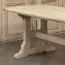 Rustic Antique Trestle Table ~ Dining Table in Stripped Oak