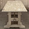 Rustic Antique Trestle Table ~ Dining Table in Stripped Oak