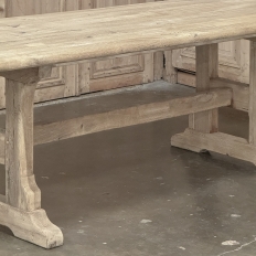 Rustic Antique Trestle Table ~ Dining Table in Stripped Oak