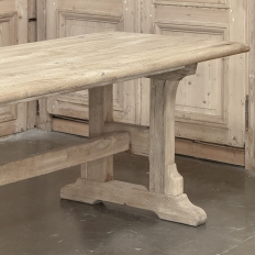 Rustic Antique Trestle Table ~ Dining Table in Stripped Oak