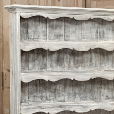 19th Century Country French Whitewashed Vaisselier ~ Buffet ~ Cupboard