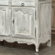 19th Century Country French Whitewashed Vaisselier ~ Buffet ~ Cupboard