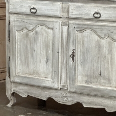 19th Century Country French Whitewashed Vaisselier ~ Buffet ~ Cupboard