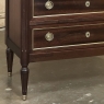 Antique French Louis XVI Mahogany Commode with Carrara Marble