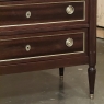 Antique French Louis XVI Mahogany Commode with Carrara Marble