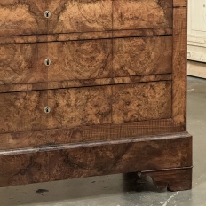 19th Century French Louis Philippe Period Burl Walnut Commode