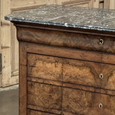 19th Century French Louis Philippe Period Burl Walnut Commode