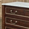 Antique French Louis XVI Mahogany Commode with Carrara Marble