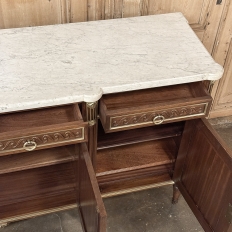 Antique French Louis XVI Mahogany Marble Top Buffet