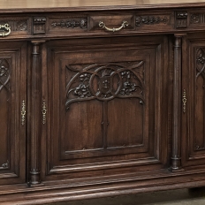 19th Century French Gothic Walnut Buffet