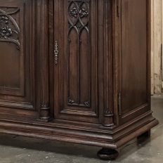 19th Century French Gothic Walnut Buffet