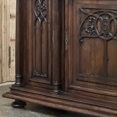 19th Century French Gothic Walnut Buffet