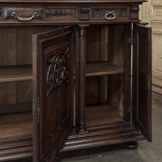 19th Century French Gothic Walnut Buffet