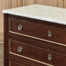 Antique French Louis XVI Mahogany Commode with Carrara Marble