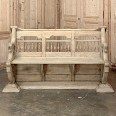 19th Century Country French Stripped Hall Bench ~ Pew