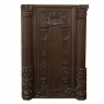 17th Century French Hand-Carved Cabinet Door with Half-Column Pilasters