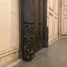 17th Century French Hand-Carved Cabinet Door with Half-Column Pilasters