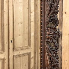 19th Century French Renaissance Carved Walnut Wall Mirror