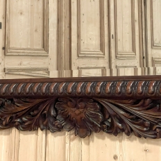 19th Century French Renaissance Carved Walnut Wall Mirror