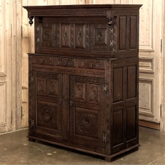 19th Century Rustic Renaissance Two-Tiered Cabinet