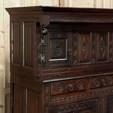 19th Century Rustic Renaissance Two-Tiered Cabinet