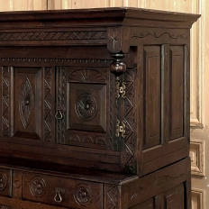 19th Century Rustic Renaissance Two-Tiered Cabinet