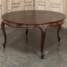 Antique French Louis XV Mahogany Round Dining Table