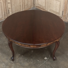 Antique French Louis XV Mahogany Round Dining Table