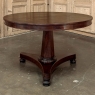 19th Century French Directoire Mahogany Round Dining Table