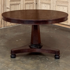 19th Century French Directoire Mahogany Round Dining Table