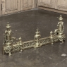 19th Century French Louis XVI Bronze Fireplace Fender Set