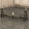 19th Century French Louis XVI Bronze Fireplace Fender Set