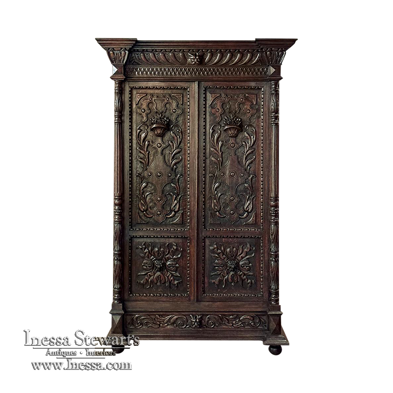 19th Century French Renaissance Revival Armoire ~ Wardrobe