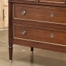 Antique French Louis XVI Mahogany Commode with Carrara Marble