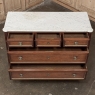 Antique French Louis XVI Mahogany Commode with Carrara Marble