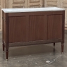 Antique French Louis XVI Mahogany Commode with Carrara Marble