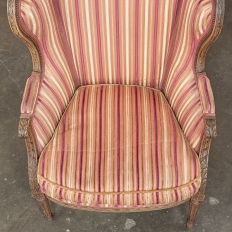 Pair Antique French Louis XVI Bergeres ~ Armchairs