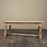 19th Century Rustic Country French Farm Table in Stripped Oak